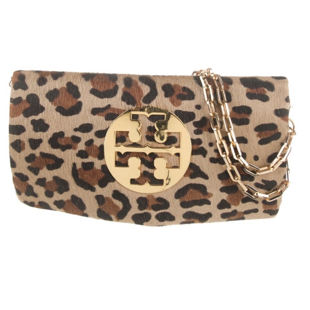 Tory Burch Leopard pony hair Clutch